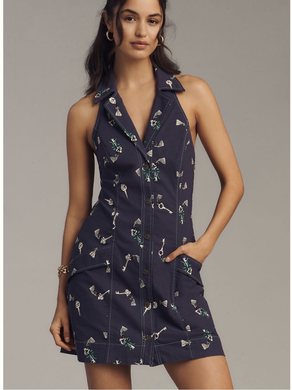 Nwt Maeve Amelia Collared Mini Dress in Navy